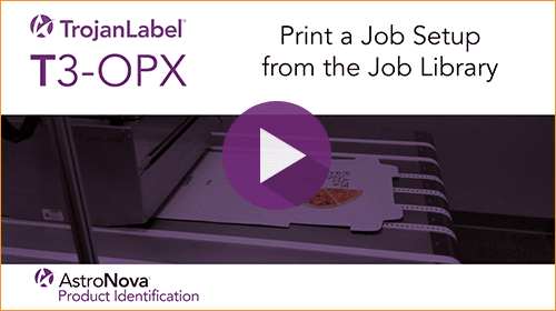T3-OPX Tech Support Series: Print a Job Setup from the Job Library