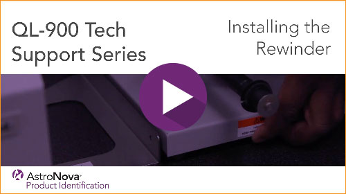 QL-900 Technical Support: Installing the Rewinder