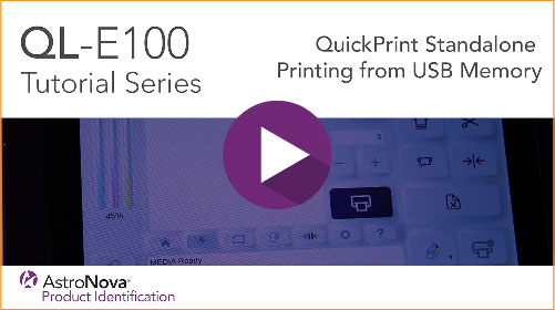 QL-E100 Tech Support: QuickPrint Standalone Printing from USB Memory