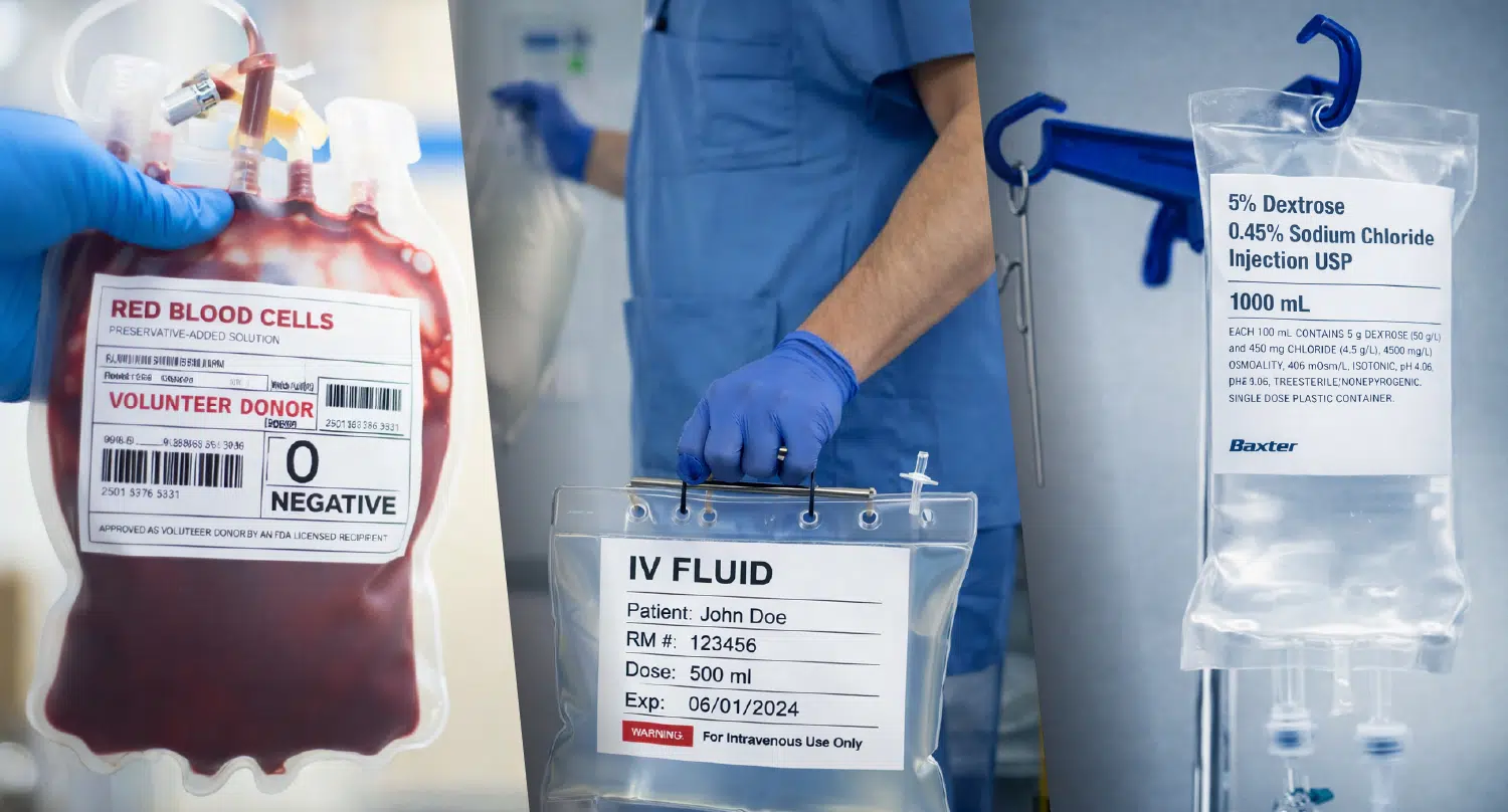 Labeling for Liquid & Life Support Manufacturing: Reliable Solutions for IV Bags, Blood Bags, and Flexible Medical Containers