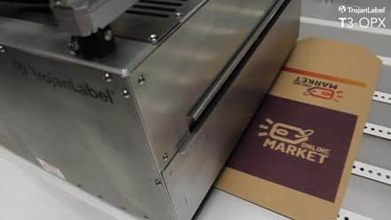 The TrojanLabel T3-OPX — Printing on Cardboard