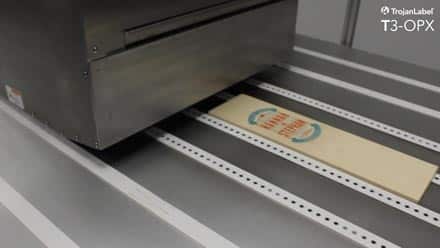 The TrojanLabel T3-OPX — Printing on Wood