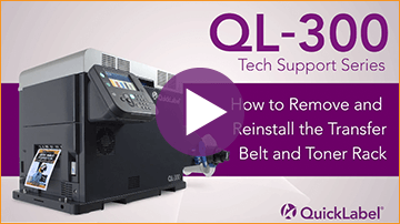 QL-300 Tech Support Series: Remove and Reinstall the Transfer Belt and Toner Rack